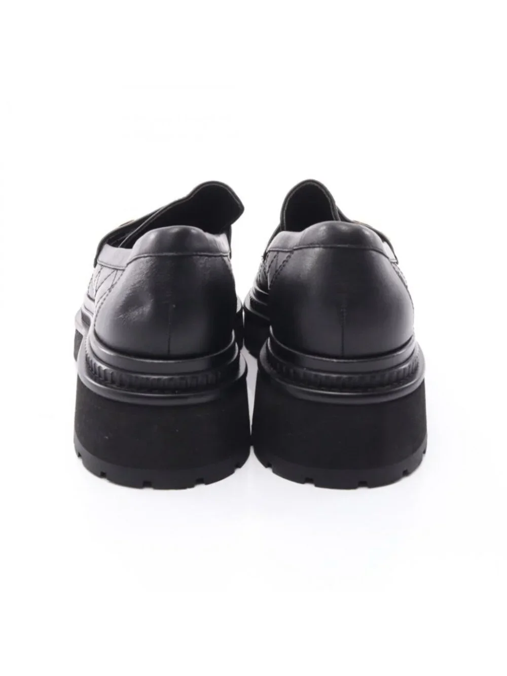 Chanel Loafers CC Logo Quilted Black Leather